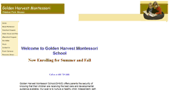 Desktop Screenshot of goldenharvestmontessori.com